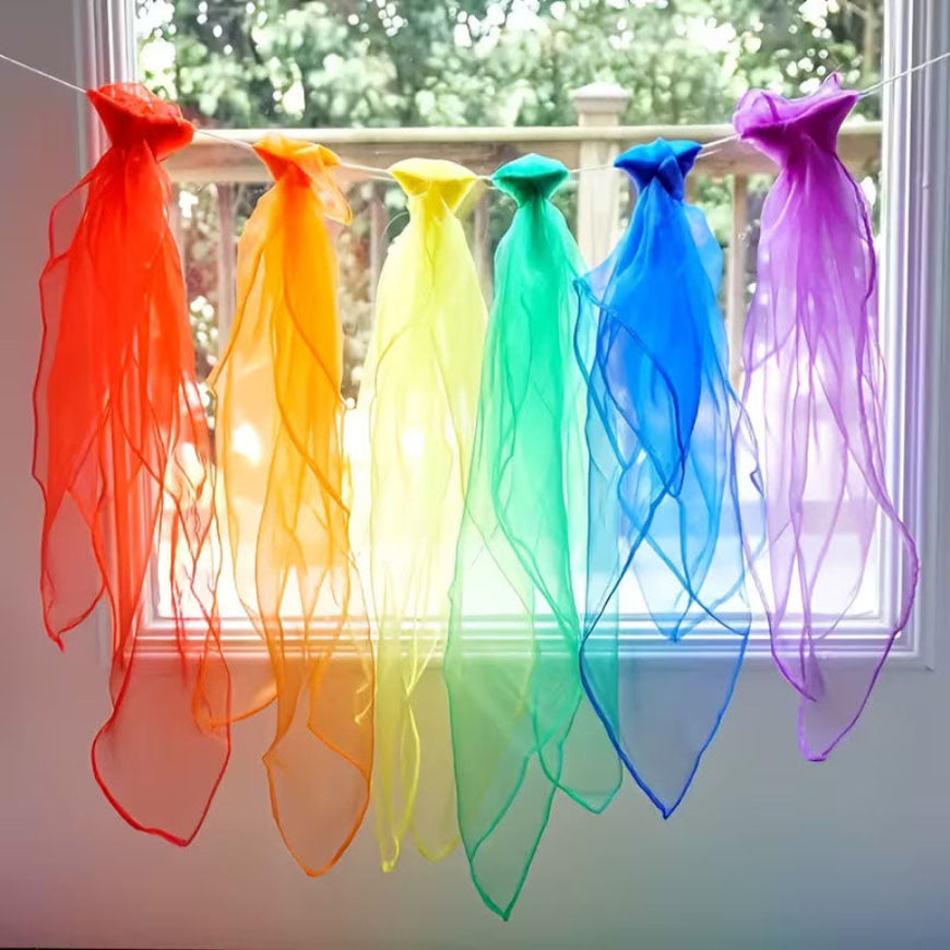 Set of 3 colourful Nylon Scarves