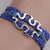 Autism awareness bracelet (leather)