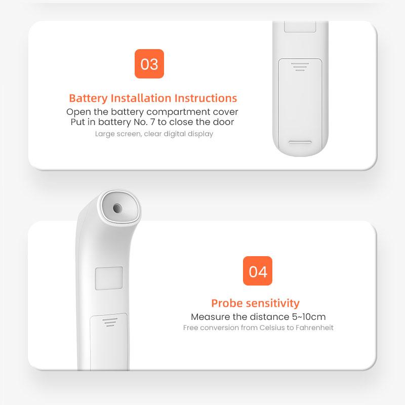 Mutlifunction Infrared Thermometer Colour Changing Fever Indicator