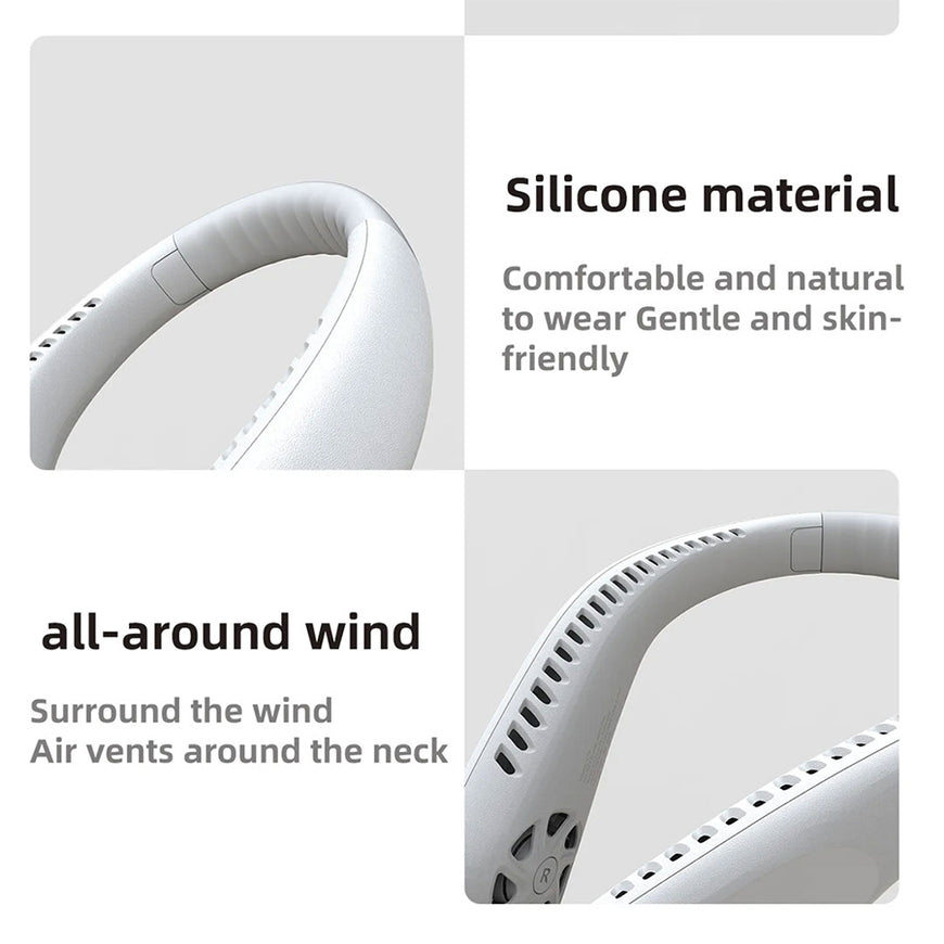 Cat Neck Fan Rechargable Portable Hands free Cooling System