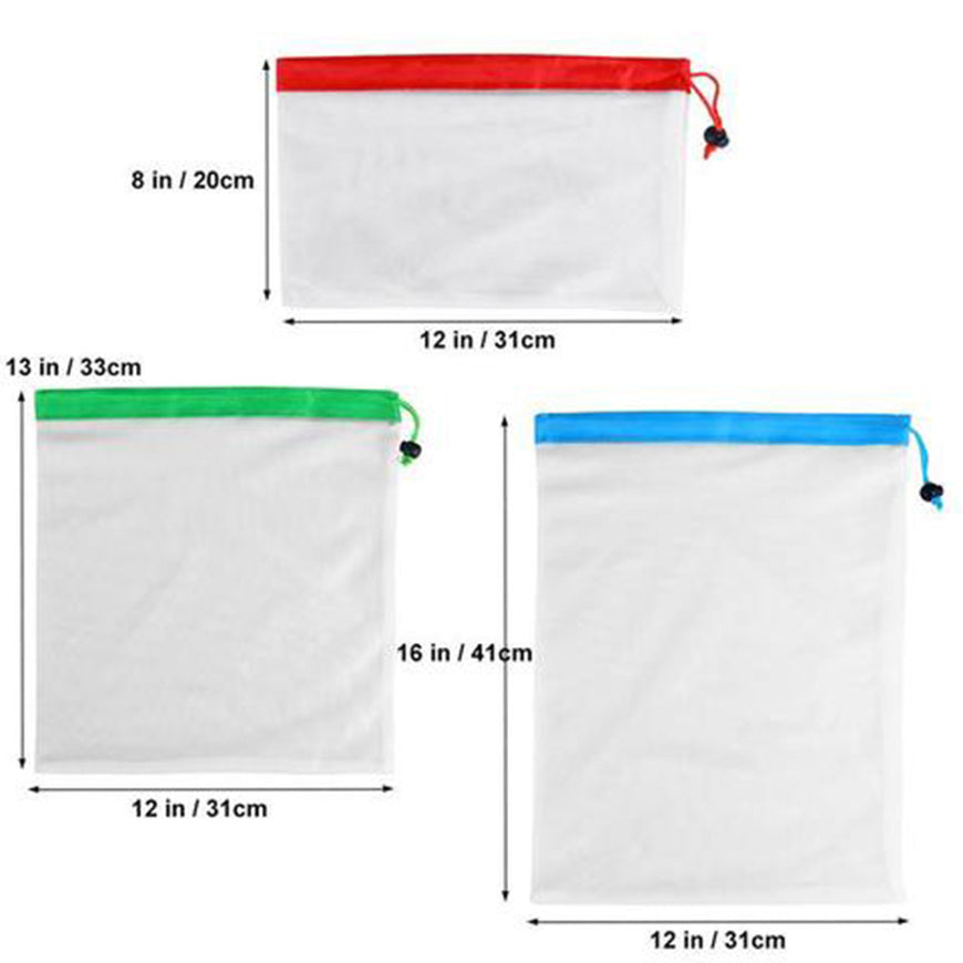 Set of reusable produce bags (6)