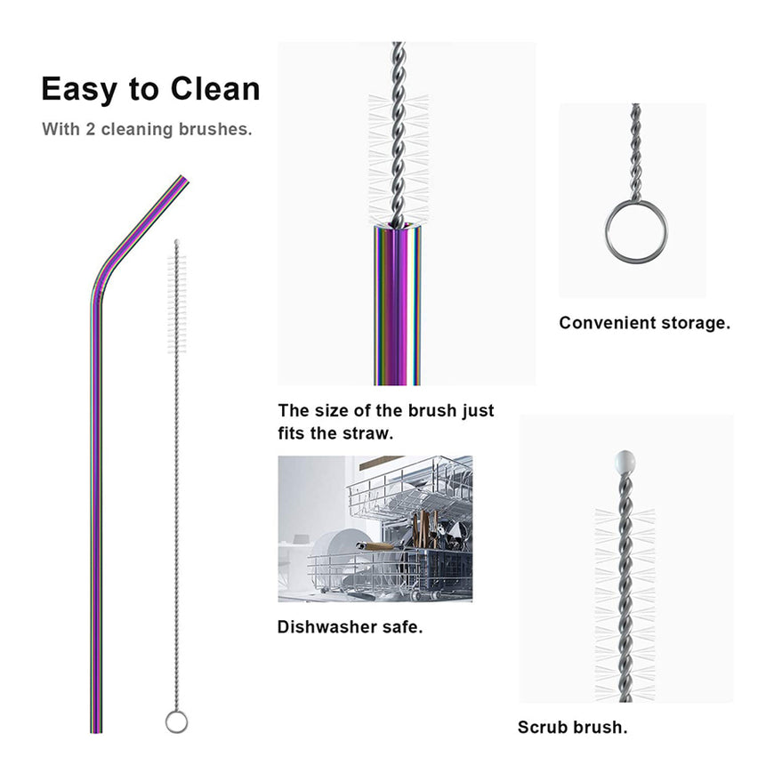 Stainless Steel Straws in carry bag